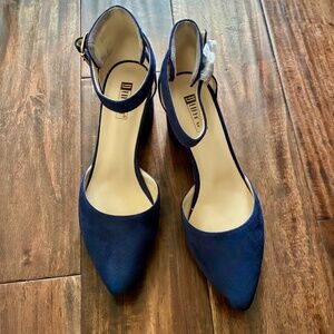 Navy Blue Heels W/Straps